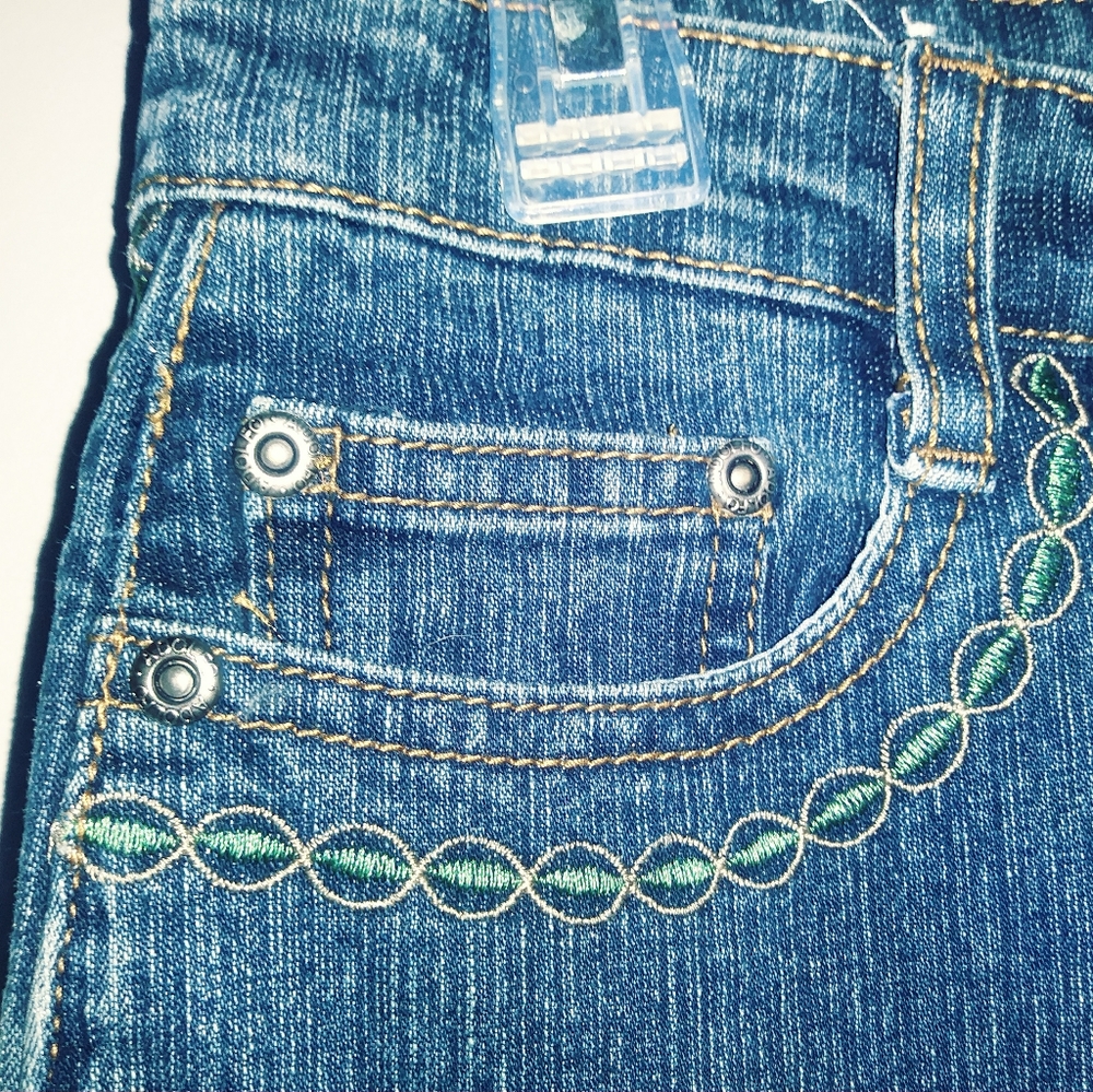 Adolfo Jeans Sz 4P Embroidered